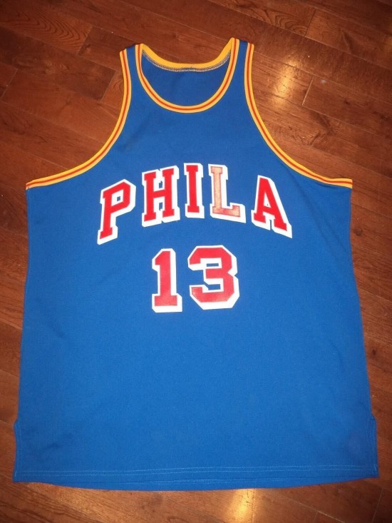 Men's Philadelphia 76ers #13 Wilt Chamberlain Royal Swingman Stitched Jersey